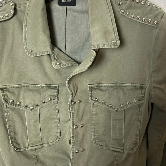 Hudson Jeans Olive Studded Jacket - Picture 10 of 12